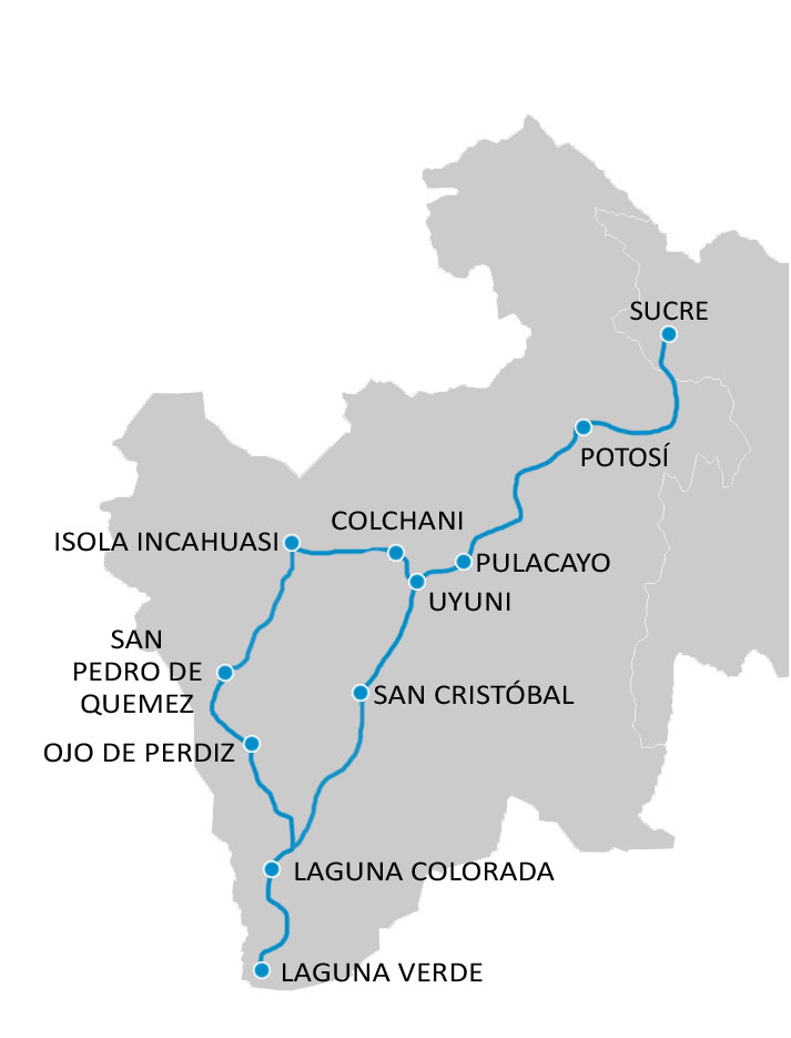 mappa viaggio bolivia
