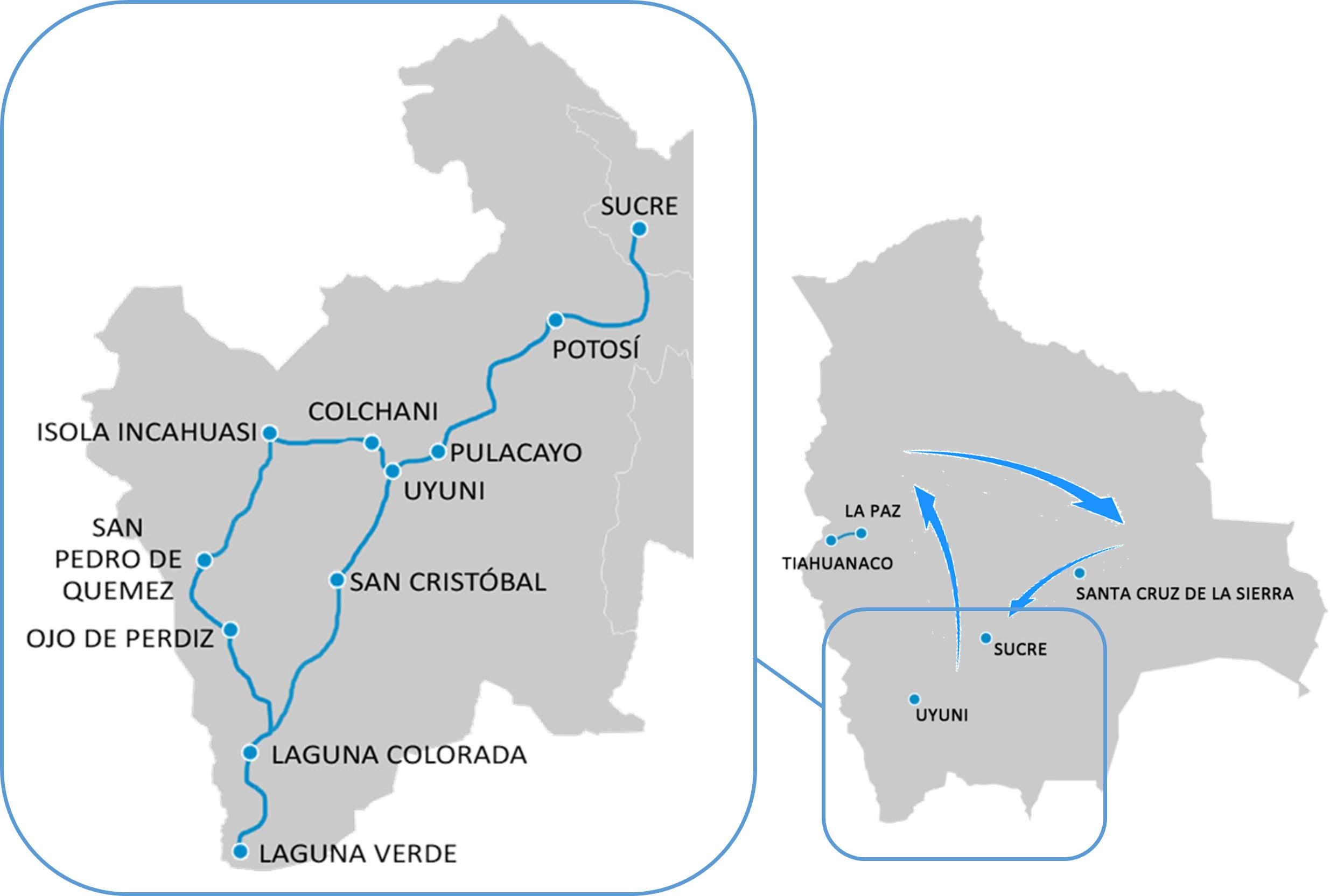 viaggio in bolivia mappa