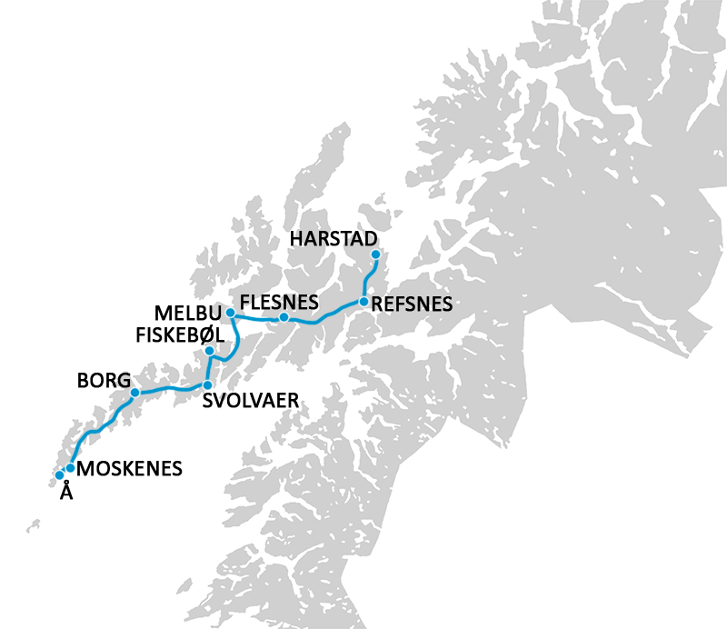 mappa viaggio lofoten