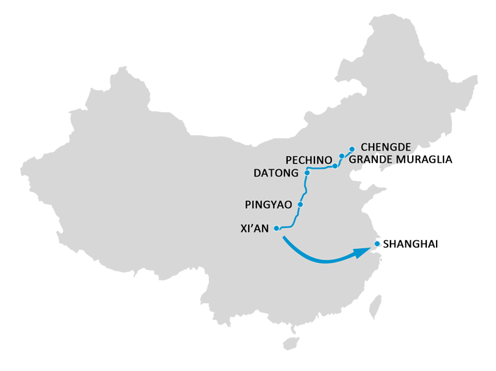 mappa viaggio in cina
