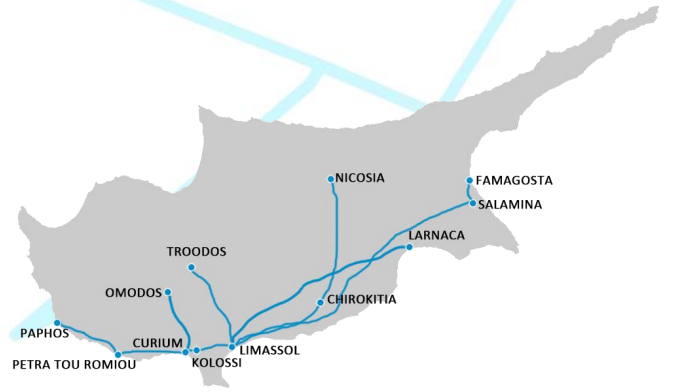 viaggio a cipro mappa