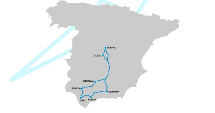 viaggio in spagna mappa