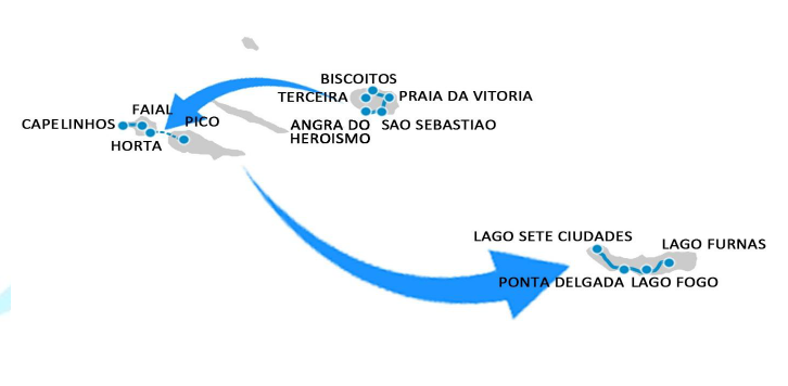 viaggio alle azzorre mappa