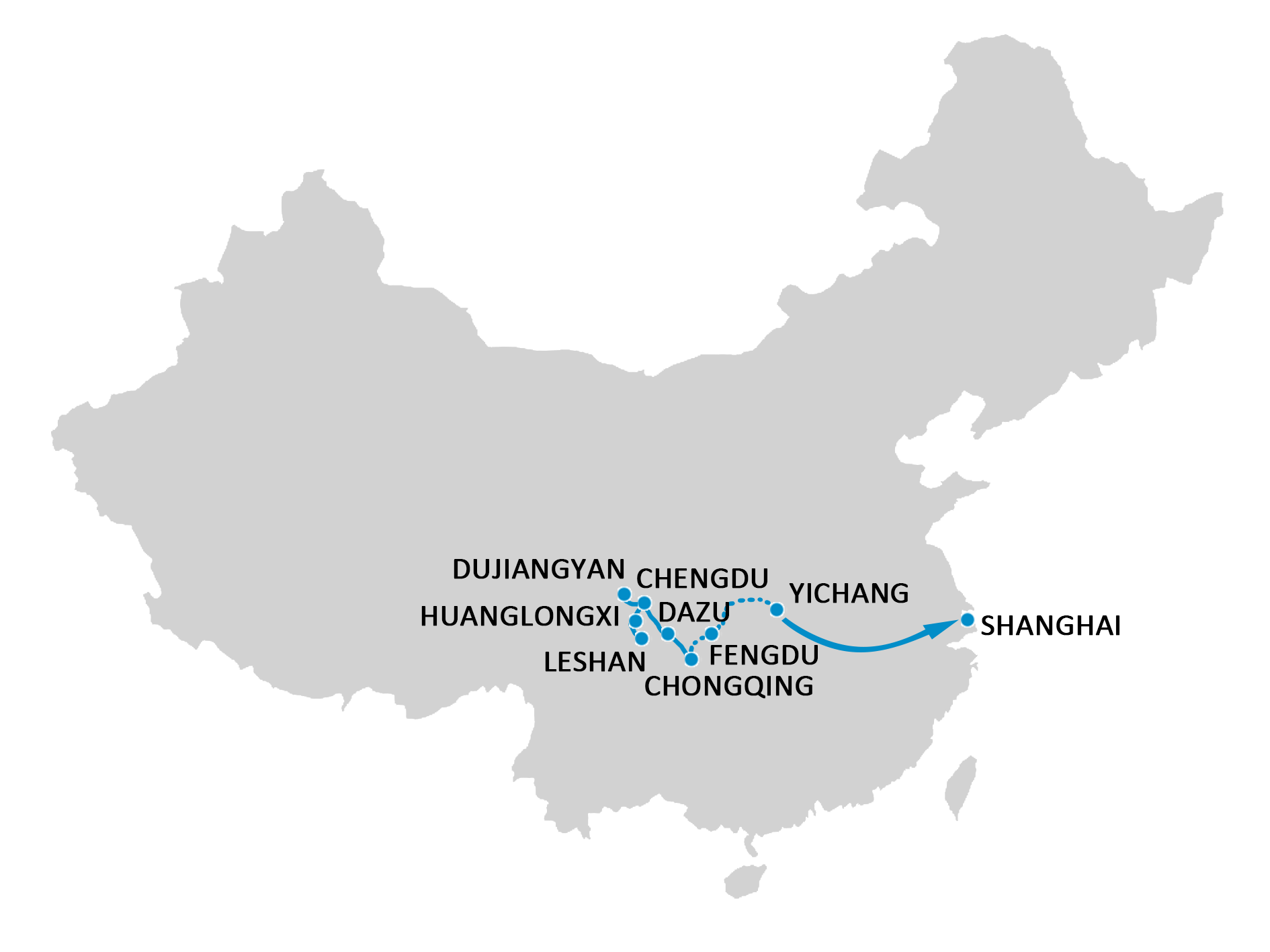 mappa cina sichuan
