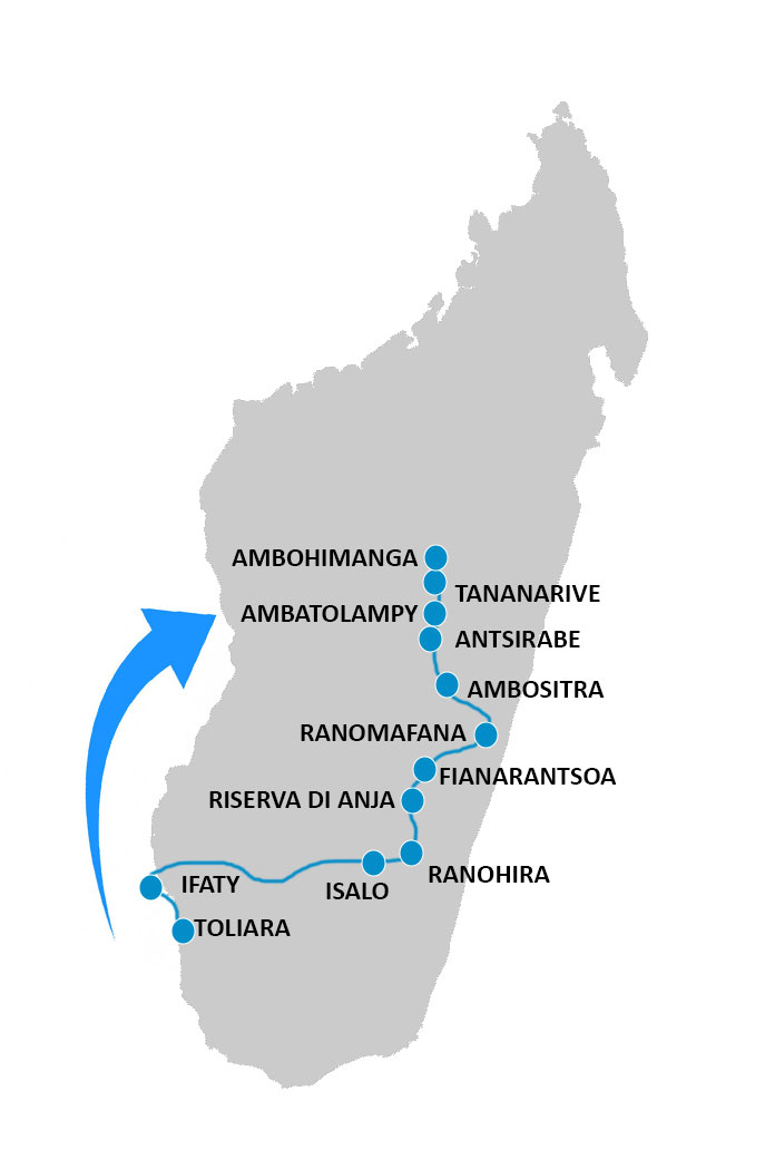 mappa viaggio in madagascar