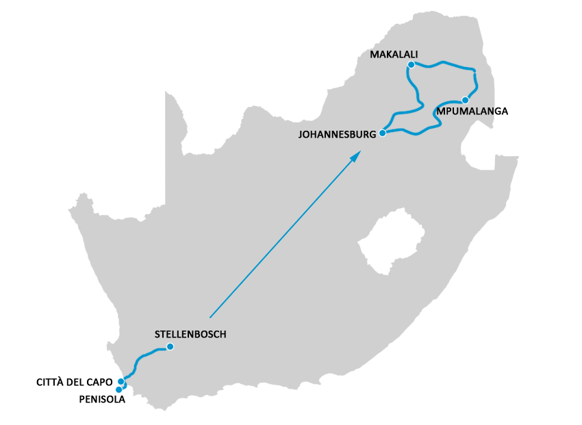 Sudafrica mappa