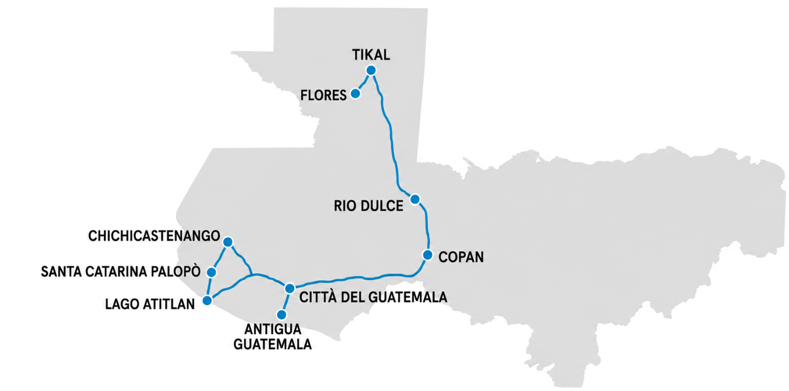 mappa viaggio guatemala