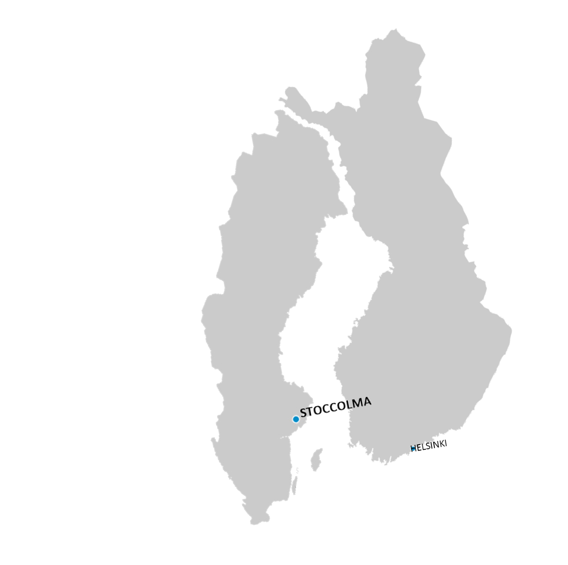 mappa viaggio helsinki e stoccolma