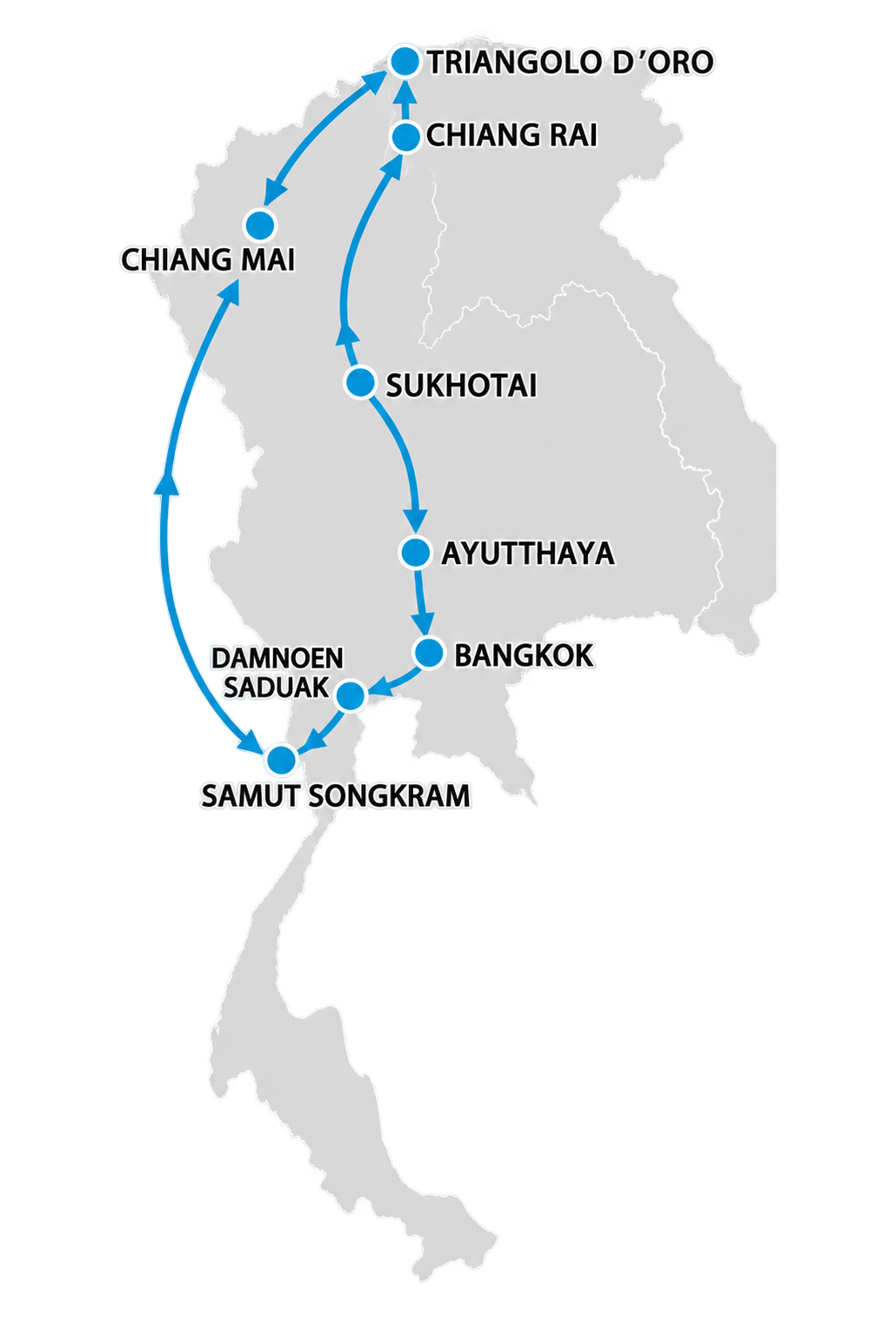 mappa viaggio tailandia nov